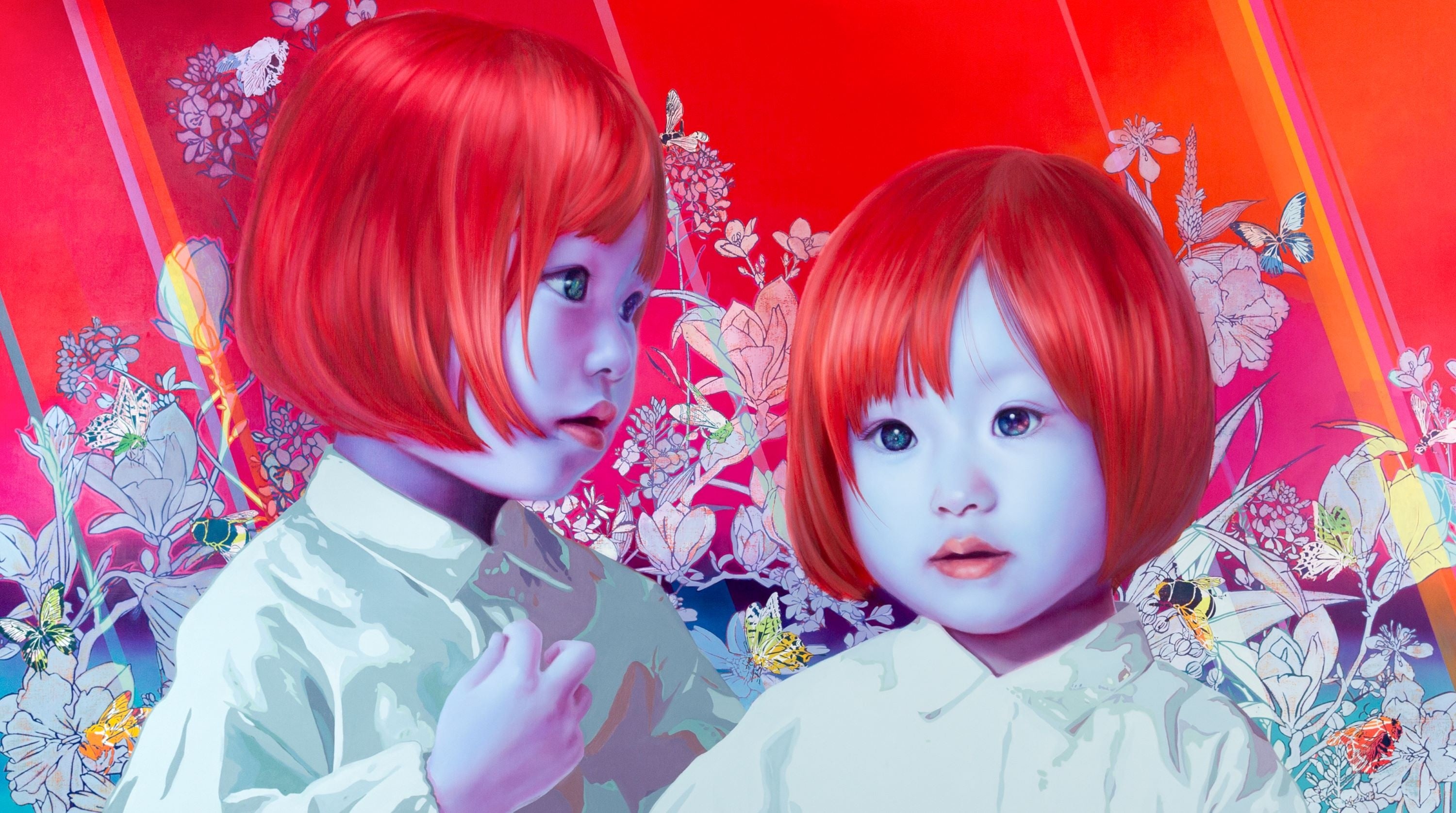 春　2020　木製パネル、キャンバスに油彩、アクリル　190×339.5cm（Photo by Hirotsugu Horii）／参考作品