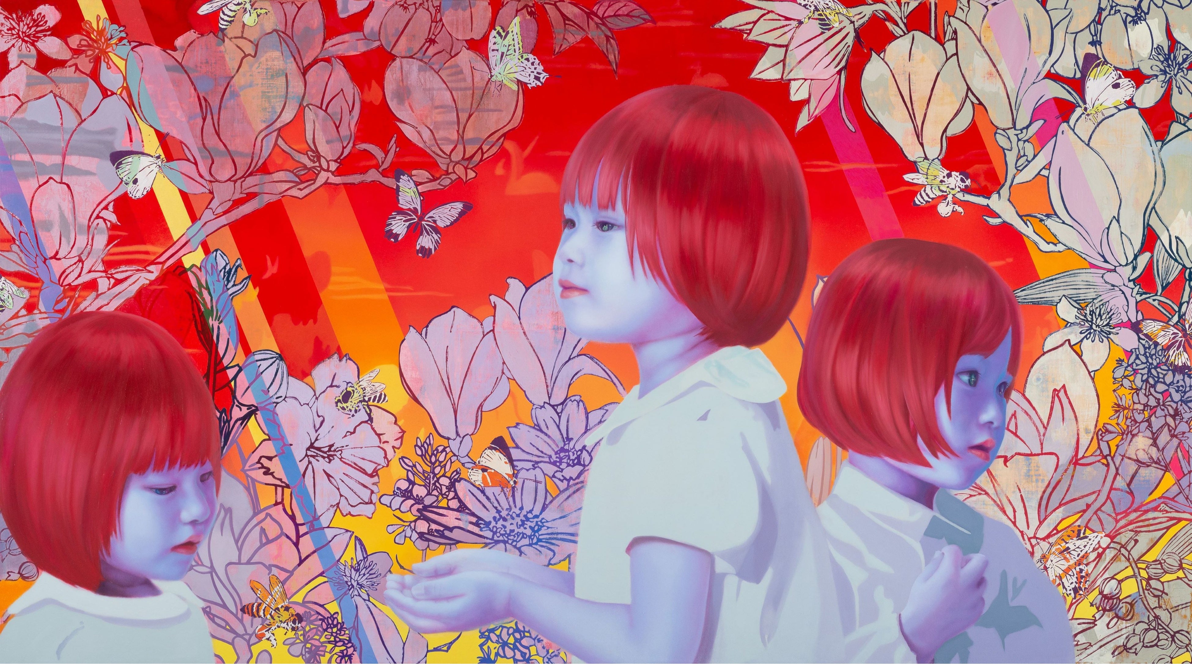 夢　2021　木製パネル、キャンバスに油彩、アクリル　106×190cm（Photo by Hikari Okawara）／参考作品