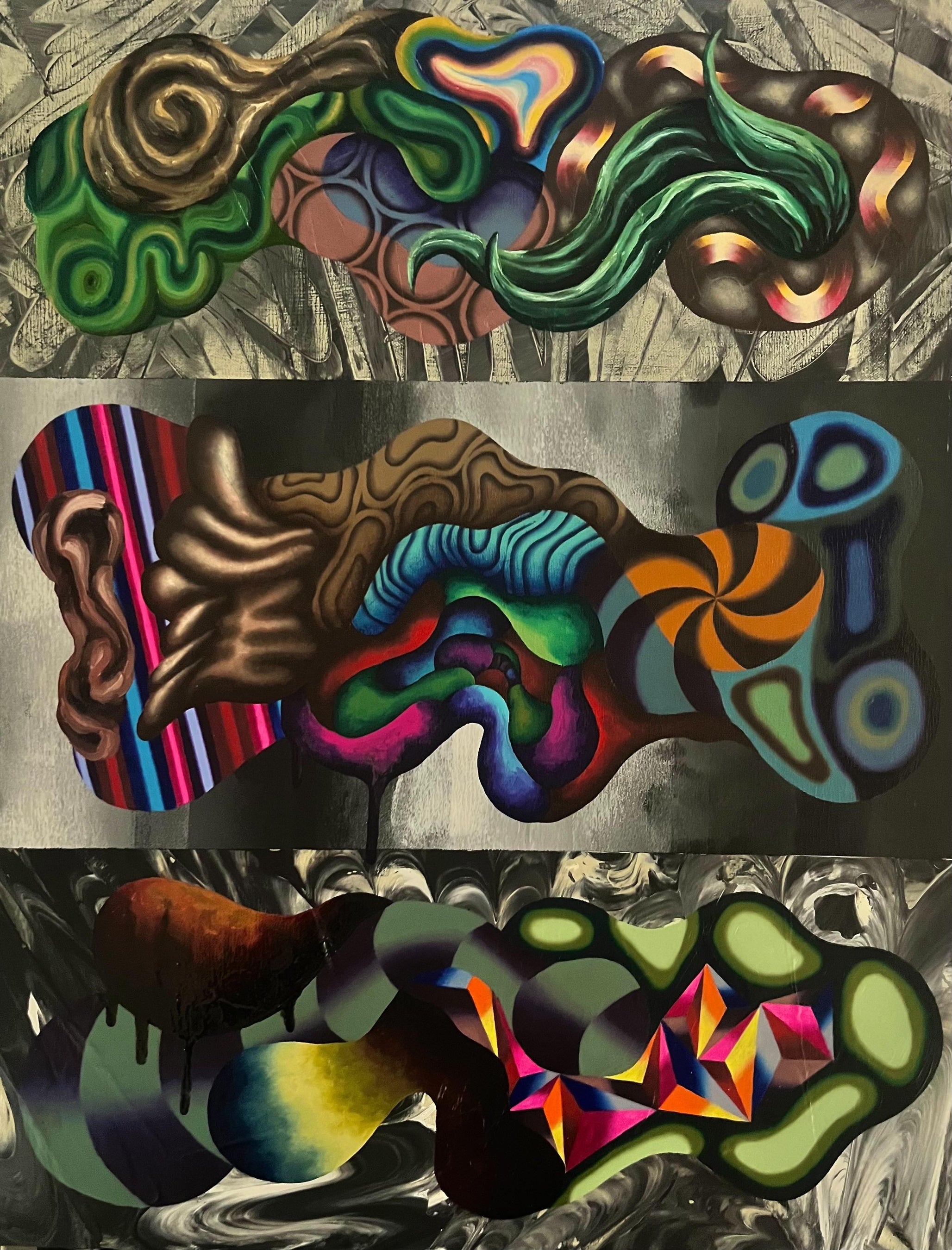 stratum　652×500mm　油彩　アクリル　キャンバス　2023