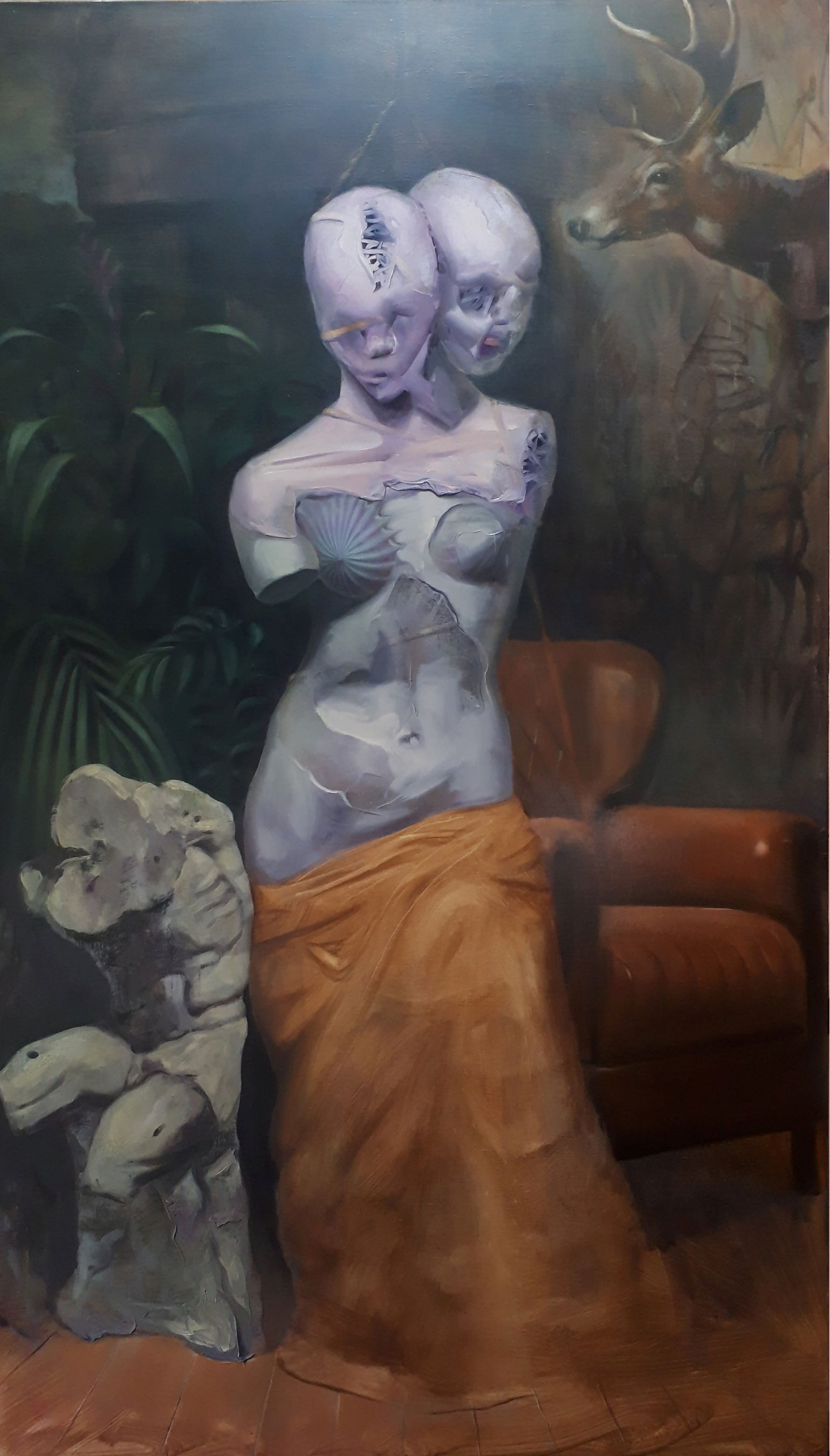 山ノ内陽介《A two-headed venus》1940×1120mm Oil on canvas 2023