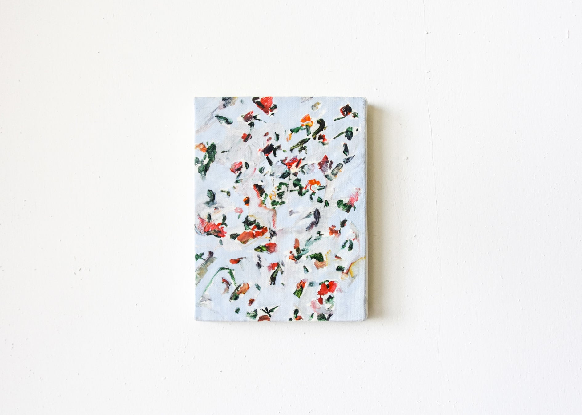 「後光」キャンバスにペンキ、アクリル絵具、鉛筆、スプレー180×140×20 mm 2023