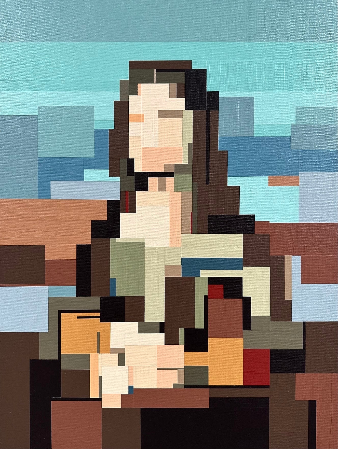Mona Lisa，61.0×45.7cm，キャンバスにアクリル，2023