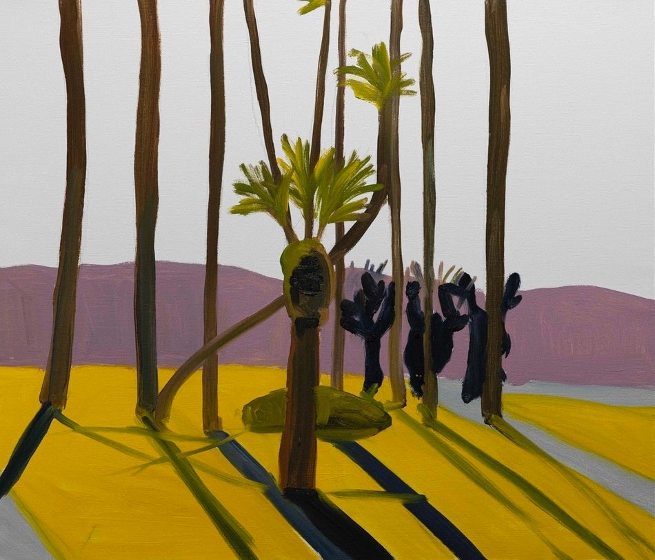 ※出展作品 ⽊浦奈津⼦「こうえん」500×606mm油彩／キャンバス 2022年