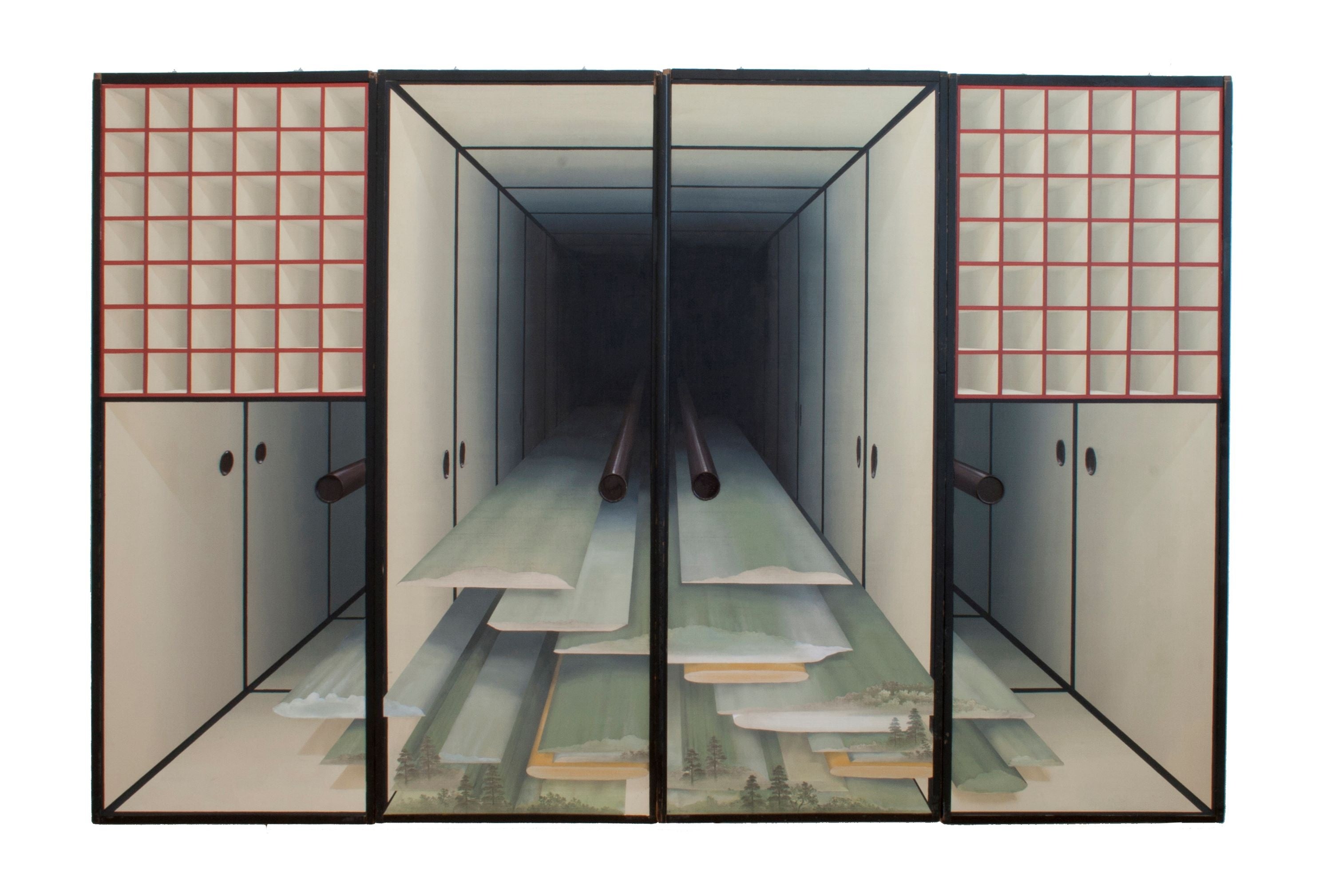 《間》（2013）177×268cm　アクリル絵の具、ふすま