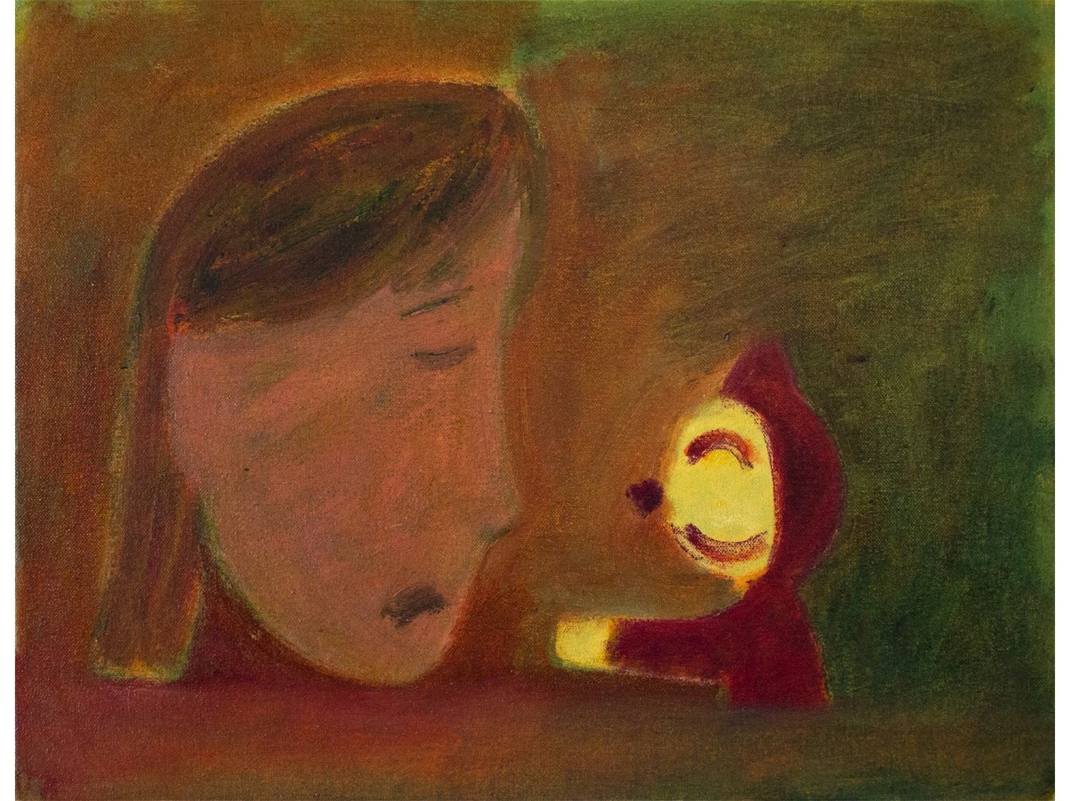 《sleeping position》oil on cotton　H318×W410mm