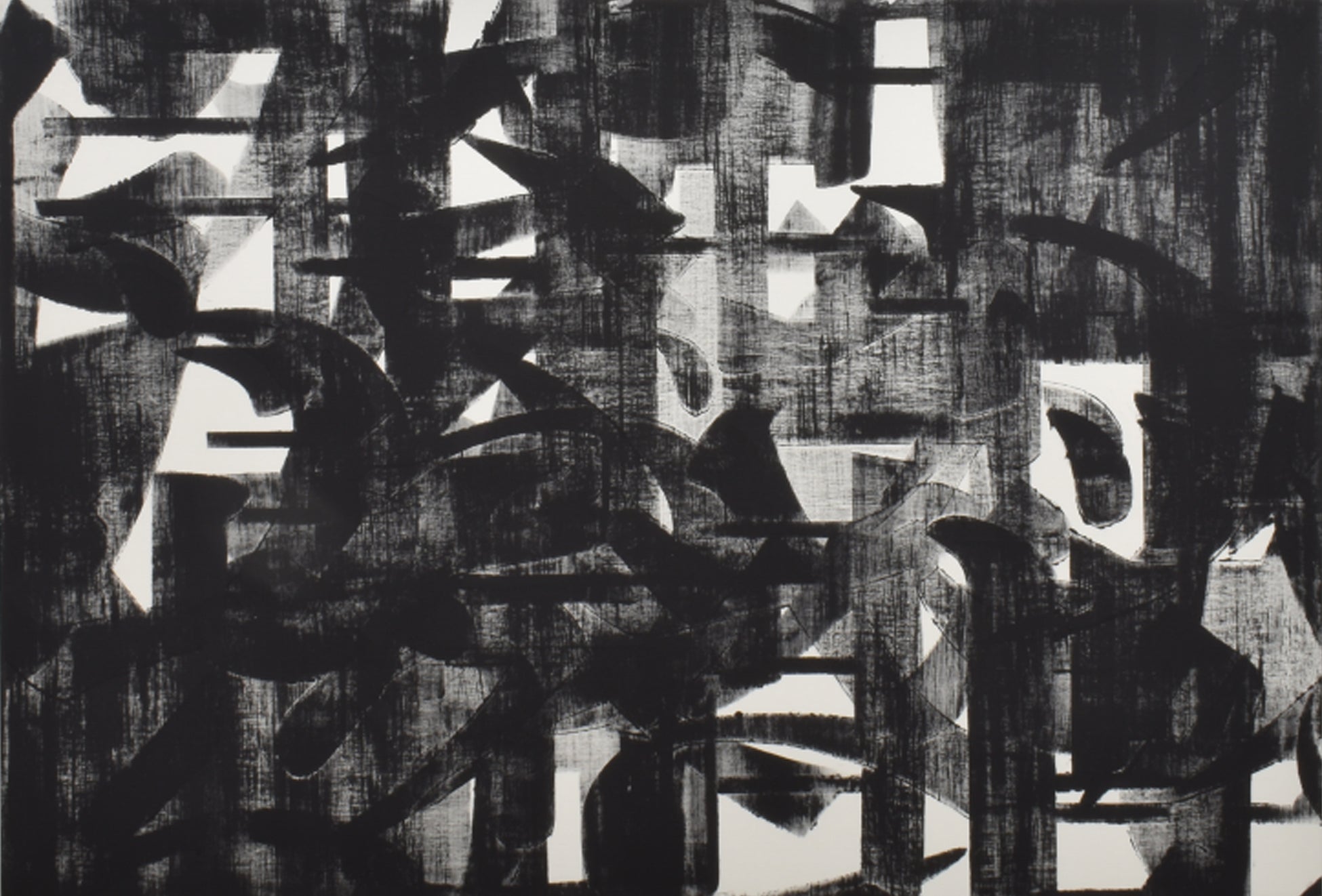 《Inscription(No.45)》H894×W1303×D50mm,パネル,綿布,膠,顔料(2023)