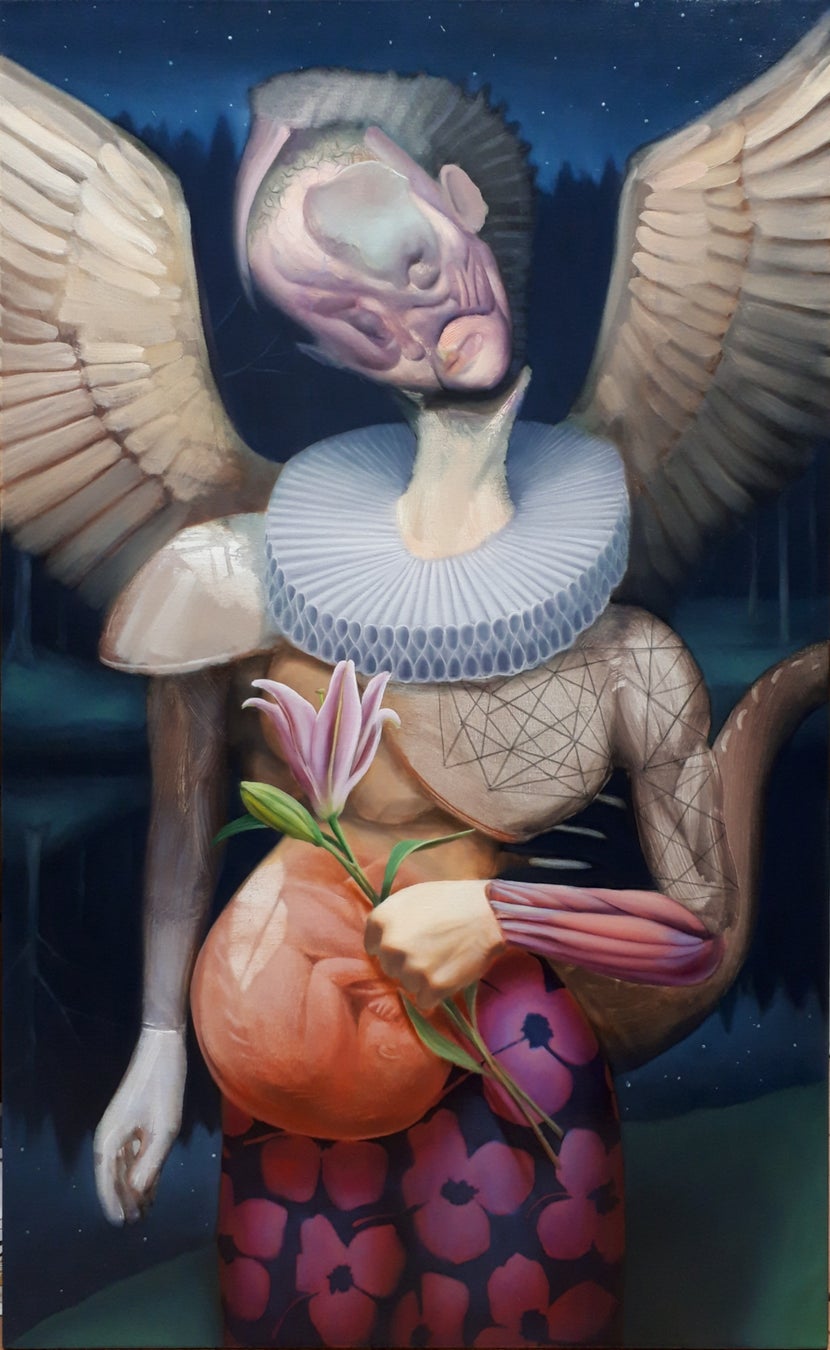 「2 a.m.」, 1303×803㎜, 油絵、キャンバス, 2023(京都 蔦屋書店展示作品)