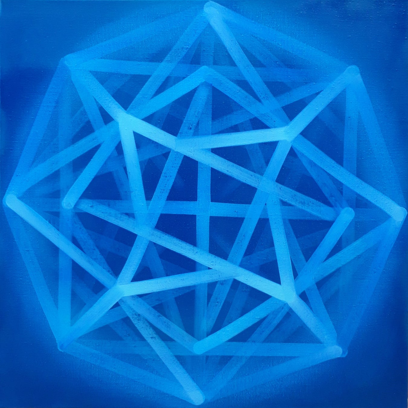「Geometric」, 652×652㎜,油彩、キャンバス,2023(京都 蔦屋書店展示作品)