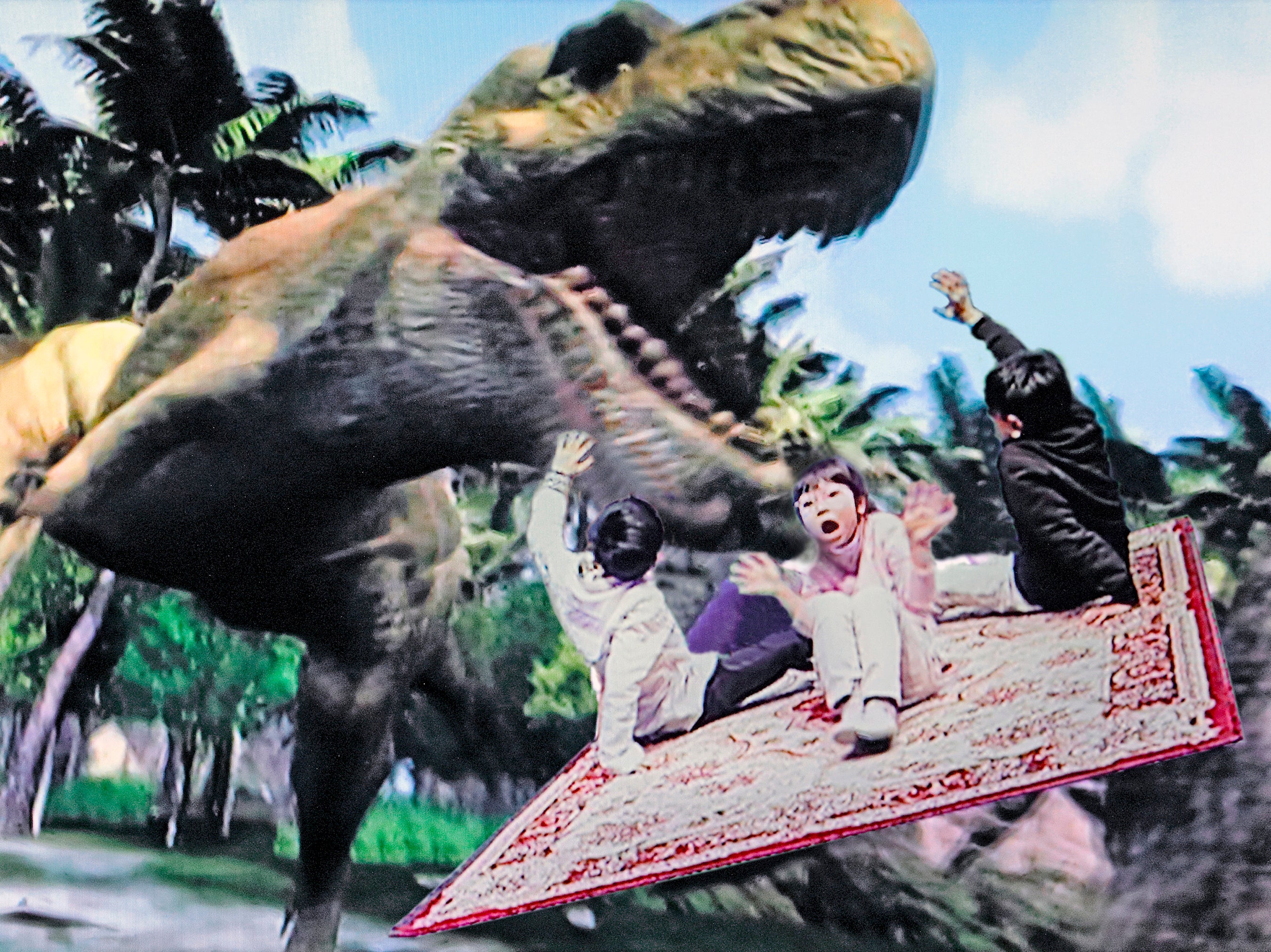 ▲映像ミュージアム常設展 「空飛ぶ魔法のじゅうたん」のアトラクション