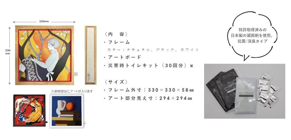 インテリアアートとして楽しめる防災トイレ” 『sonae 備絵』 Limited