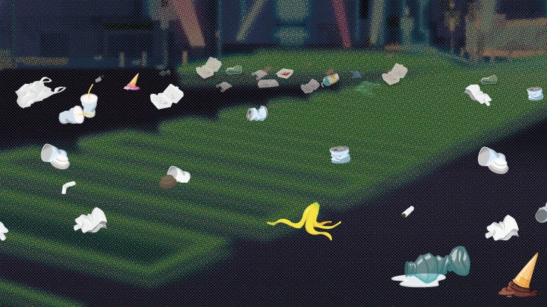 ゴミで溢れ返ったシブヤ