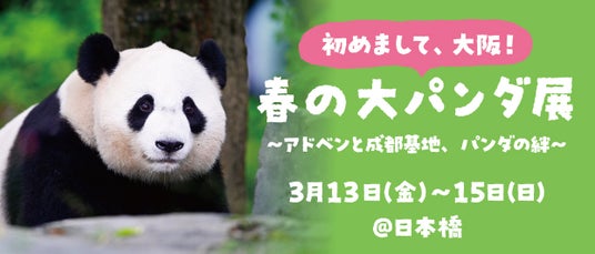 【3日間限定】祝・大阪初開催! 「初めまして、大阪! 春の大パンダ展」を開催! 【3日間限定】祝・大阪初開催! 「初めまして、大阪! 春の大パンダ展」を開催!