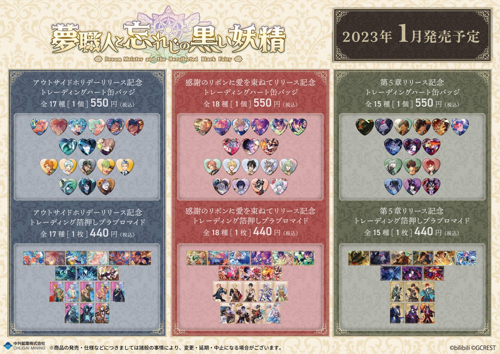 夢職人と忘れじの黒い妖精 Pop Up Shop In Oioi で販売された トレーディング箔押しプラブロマイド ギルドエンブレムステッカー などのグッズ13点が一般発売決定 中外鉱業株式会社のプレスリリース 夢職人と忘れじの黒い妖精 Pop Up Shop In Oioi で販売された トレーディング箔押しプラブロマイド ギルドエンブレムステッカー などのグッズ13点が一般発売決定 中外鉱業株式会社のプレスリリース