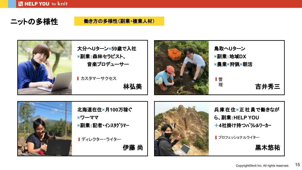 ニットの多様性