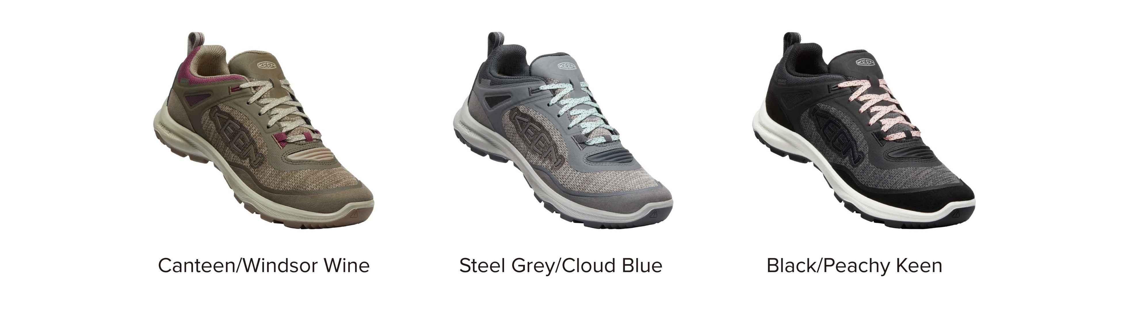 KEEN＞から女性の骨格を考え抜いて開発された防水アウトドア