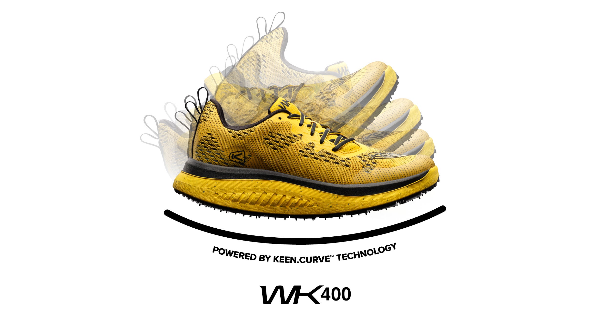 まるで転がるような歩き心地の革命的ウォーキングシューズ 「WK400」