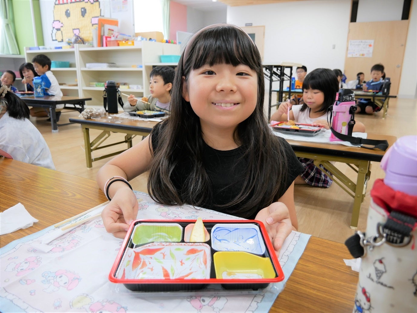 笑顔で完食を報告してくれた児童
