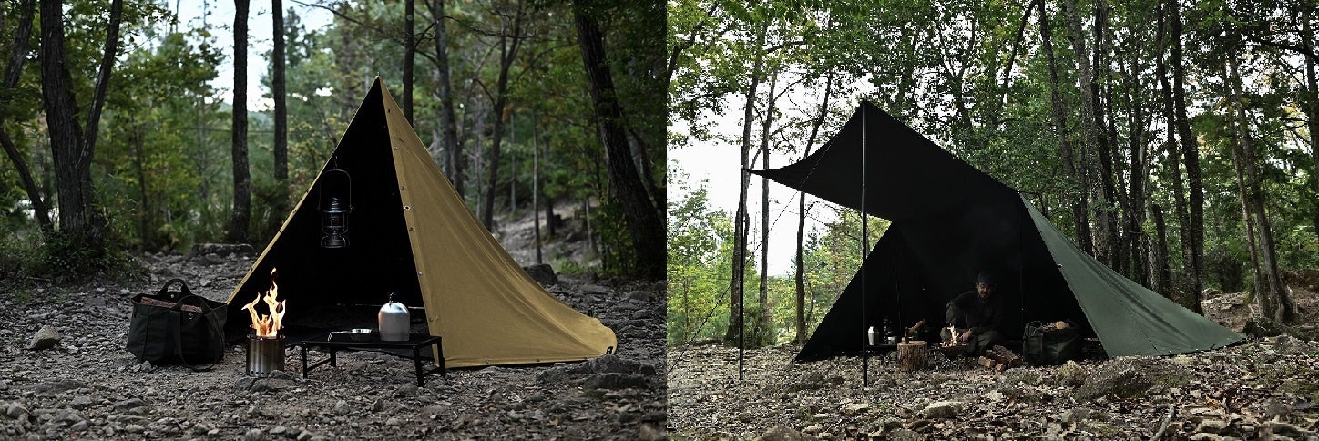 使用枚数により多彩な設営が可能に