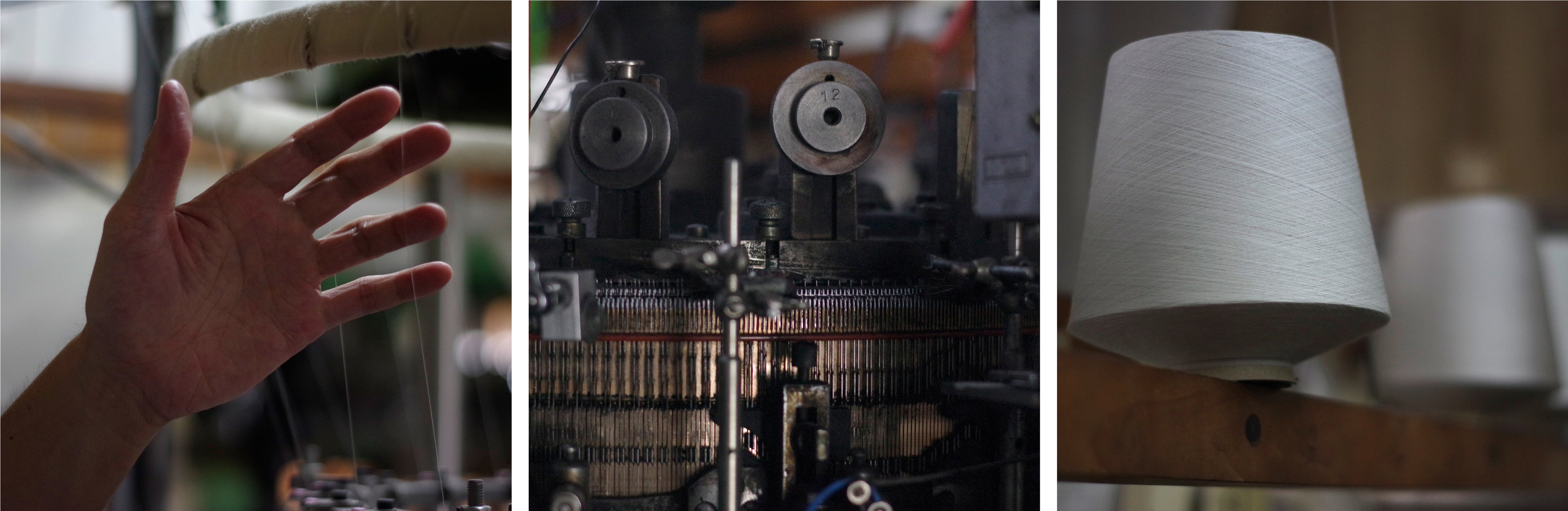 製造工程で糸を傷めない速度で編むため、一日に生産できる数には限られる。