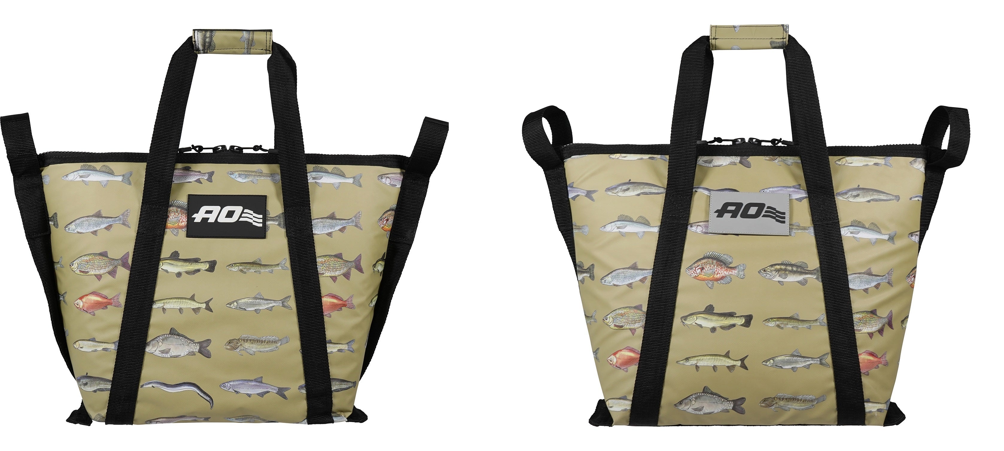 表と裏で表情のことなるロゴワッペン付き