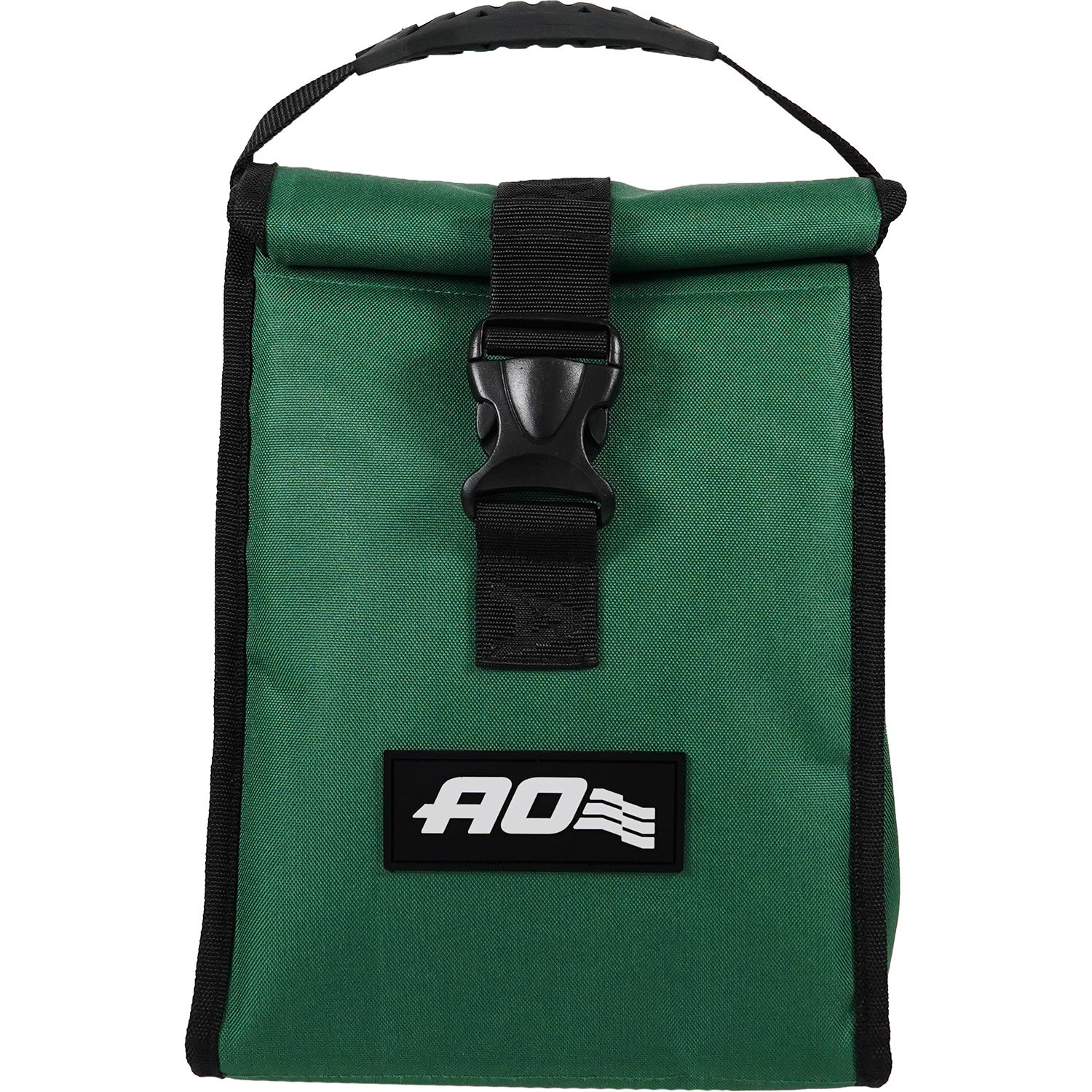 ロールしてバックルを留めるだけの開閉がしやすいロールトップ