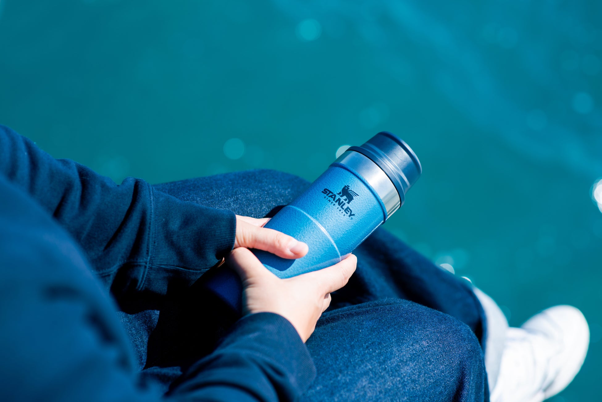 クラシック真空ワンハンドマグⅡ 0.47L ハンマートーンレイクブルー