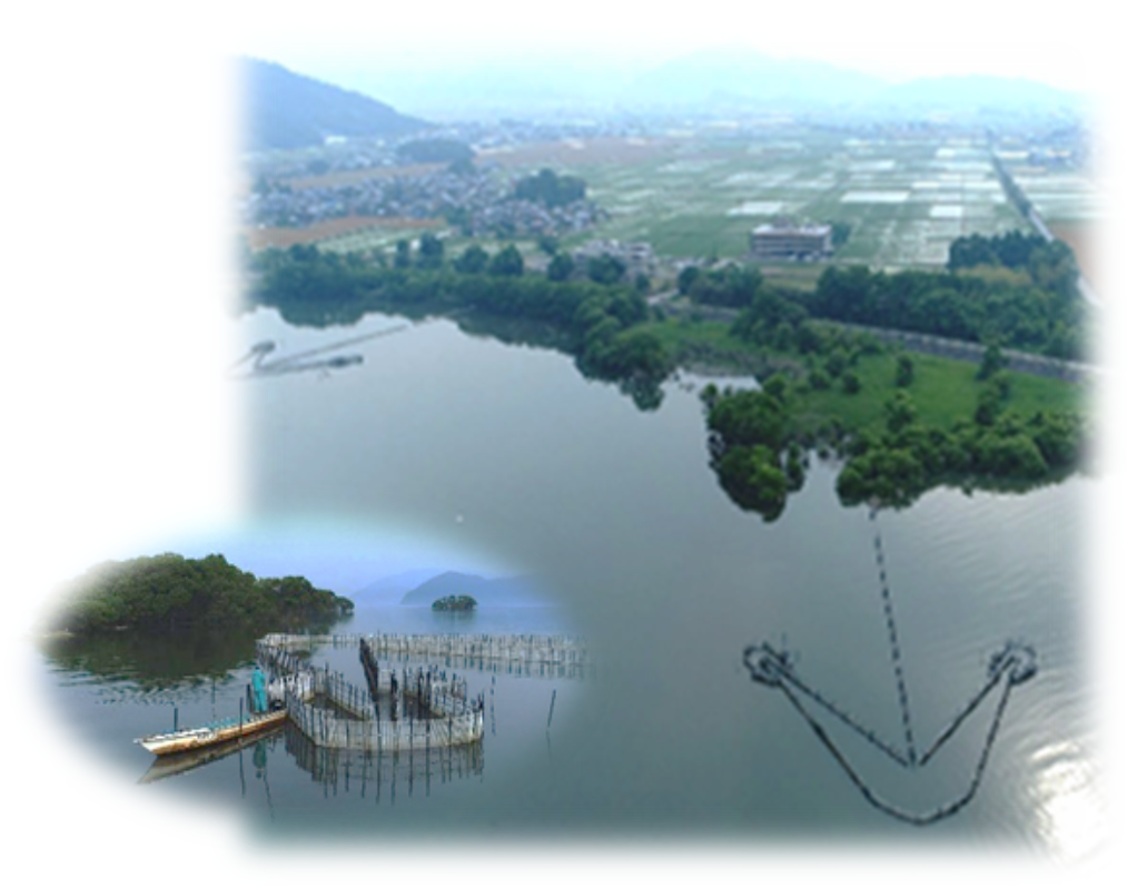 早朝、朝もやの中で行われる伝統的なエリ漁