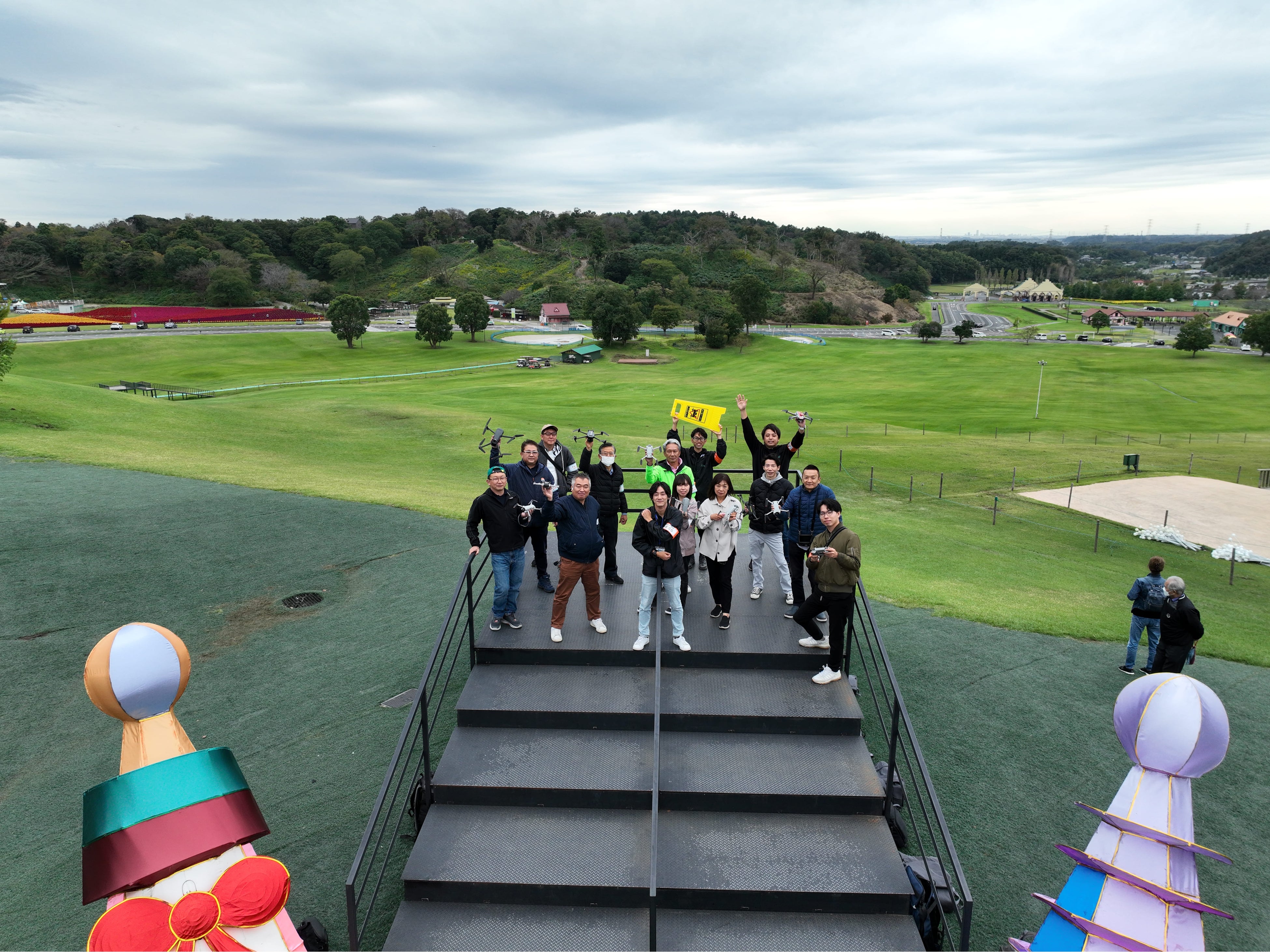 卒業生との空撮ツアー