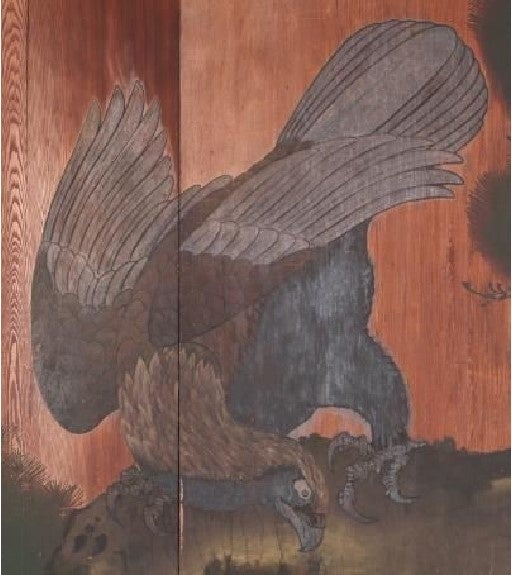 杉戸絵《松鷲図》の鷲