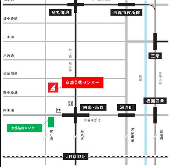 京都のビジネスの中心・四条烏丸交差点からすぐ！オフィスが集まる好立地！