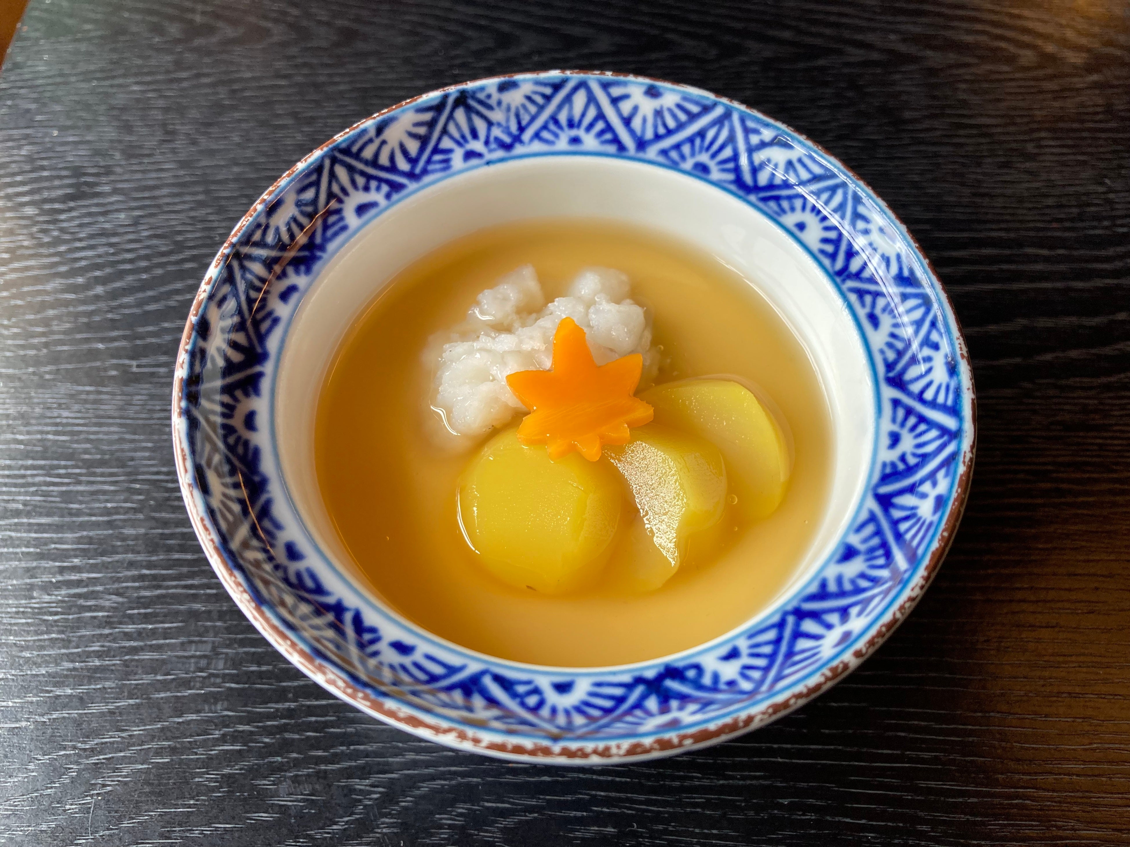 丹波栗と湯葉の茶碗蒸し（初） （9／16～9／30）