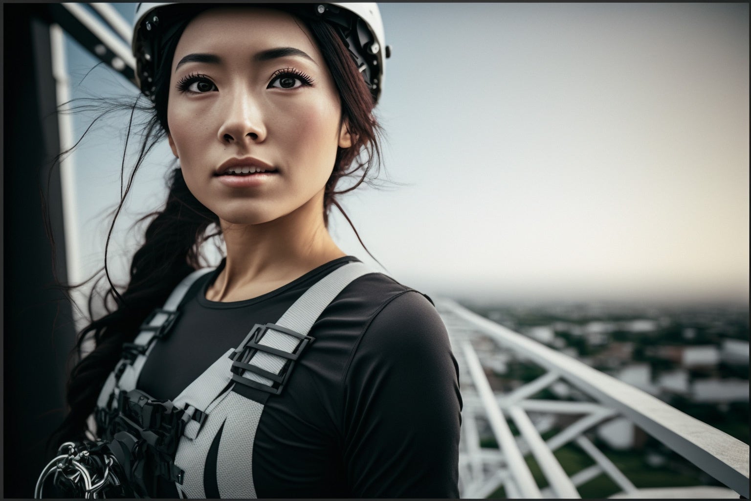 スターリンクの取り付け工事イメージ（Midjuorney生成）