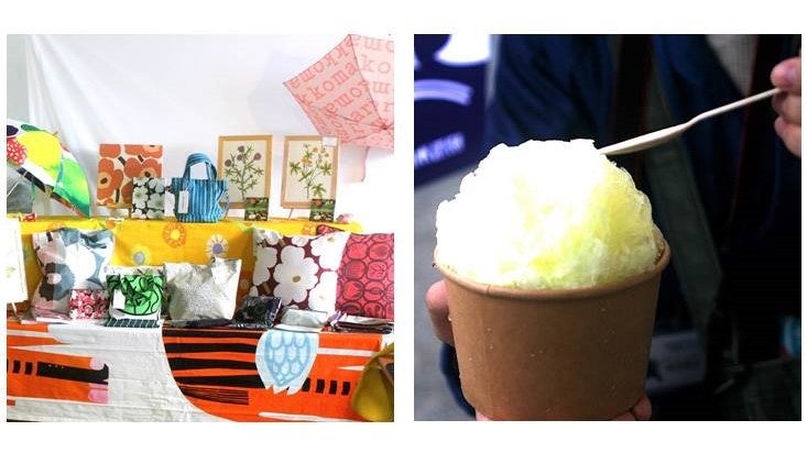 フィンランド雑貨とスイーツ販売も