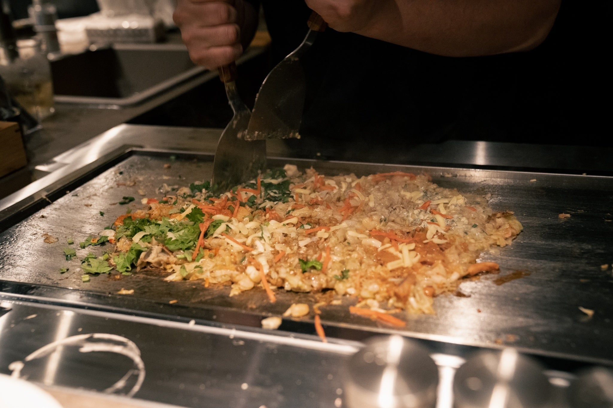 2Fもんじゃを作れる鉄板付きキッチン