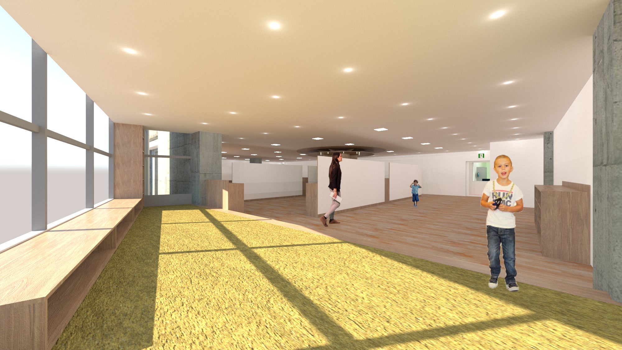 陽が差し込む“ステージエリア”(イメージ図）