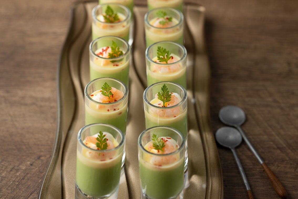 北海道中札内産枝豆のフランとホワイトコーンクリーム