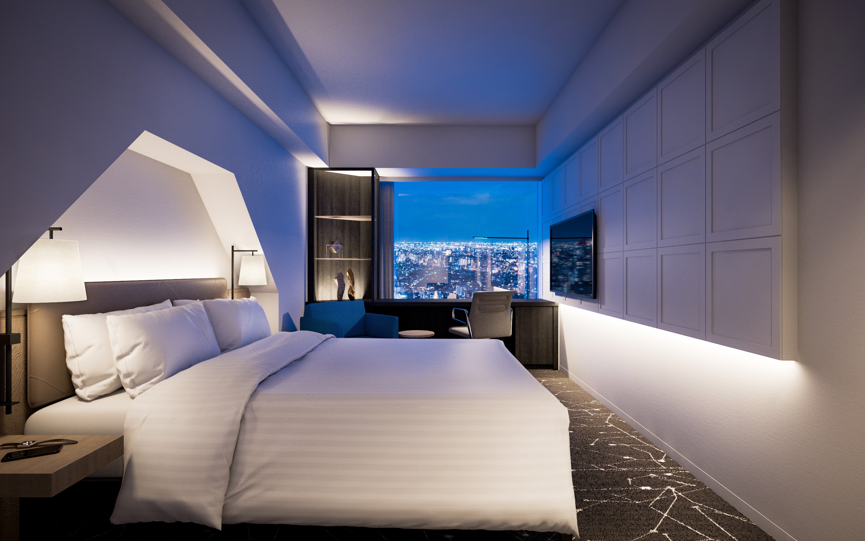 【プレミアムフロア客室例】プレミアムルーム クイーン（パークサイド）イメージ