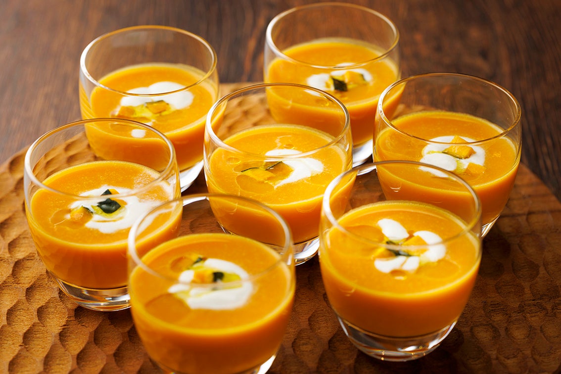 北海道産栗カボチャの冷製スープ