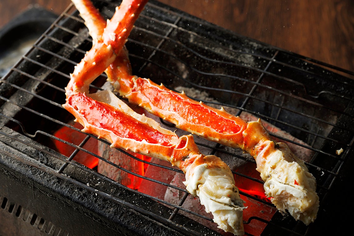 タラバ蟹肩肉の炭火焼き(ディナー限定)