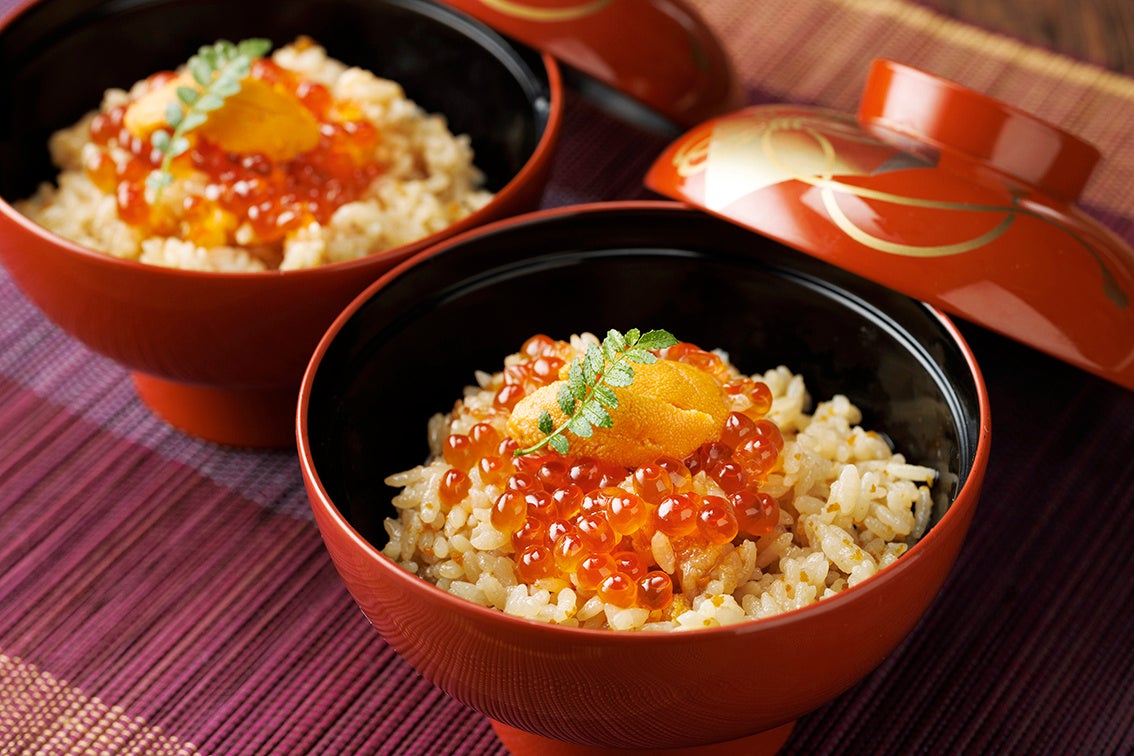 北海道産いくらと雲丹飯