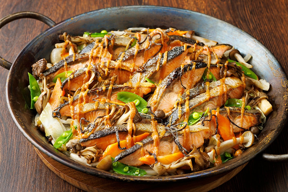 北海道産秋鮭のちゃんちゃん焼き 昆布味噌バター風味