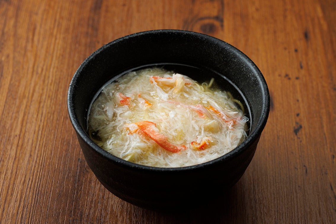 北海道産紅ズワイ蟹肉あんかけ塩ラーメン（ディナー限定）