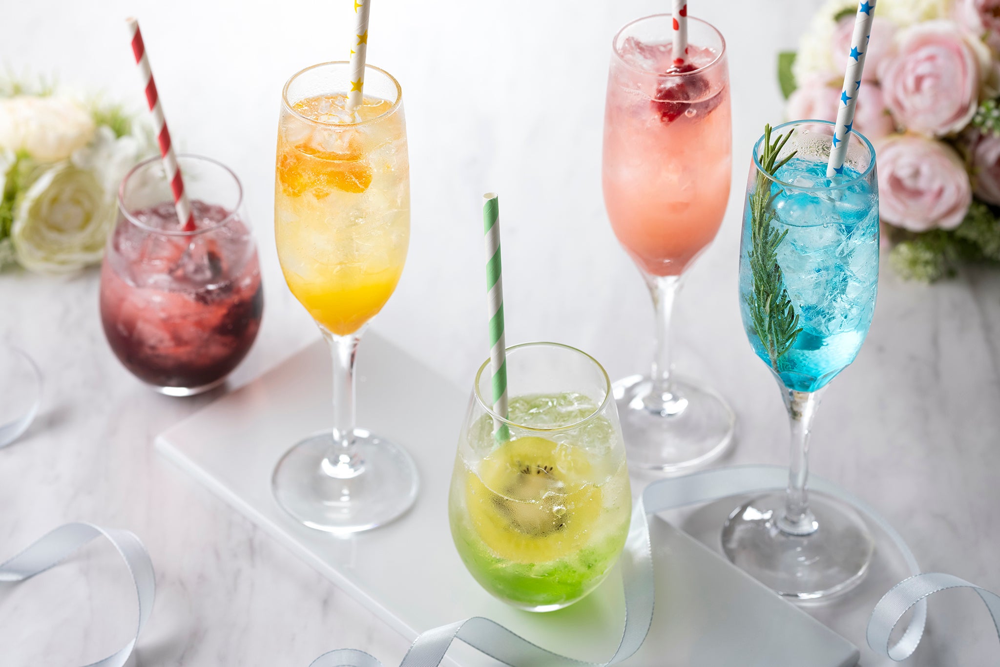 5色のウェルカムカクテル