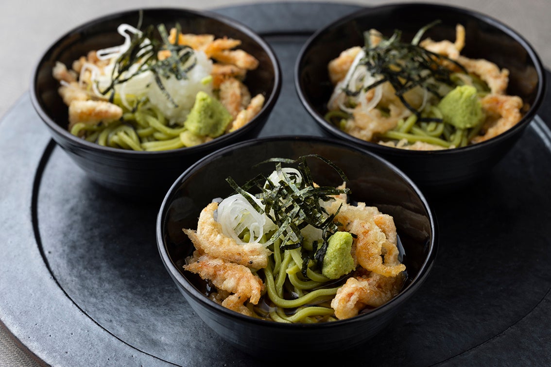 桜海老天おろし茶蕎麦