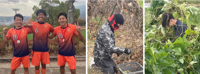 左：南紀オレンジサンライズFC提供　中・右：和歌山トライアンズ提供