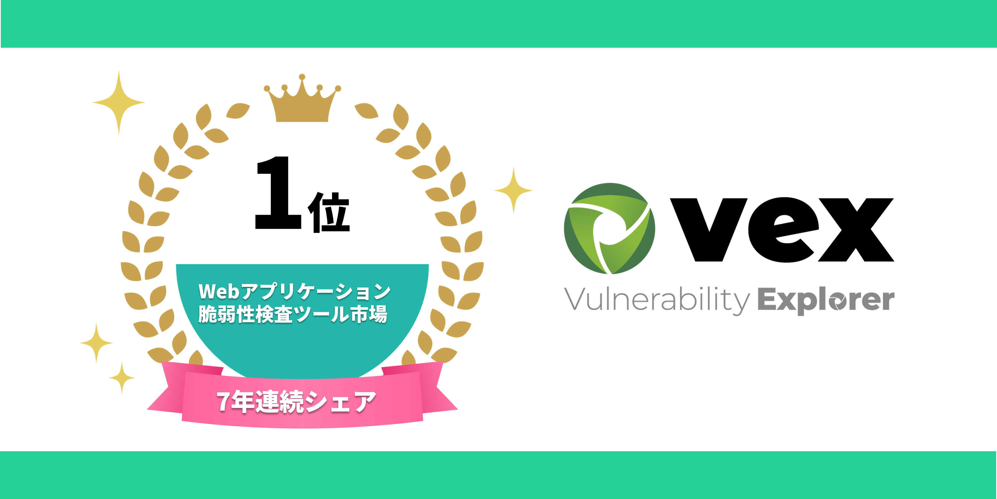 「Vex」がWebアプリケーション脆弱性検査ツール市場で6年連続シェアNo.1を獲得