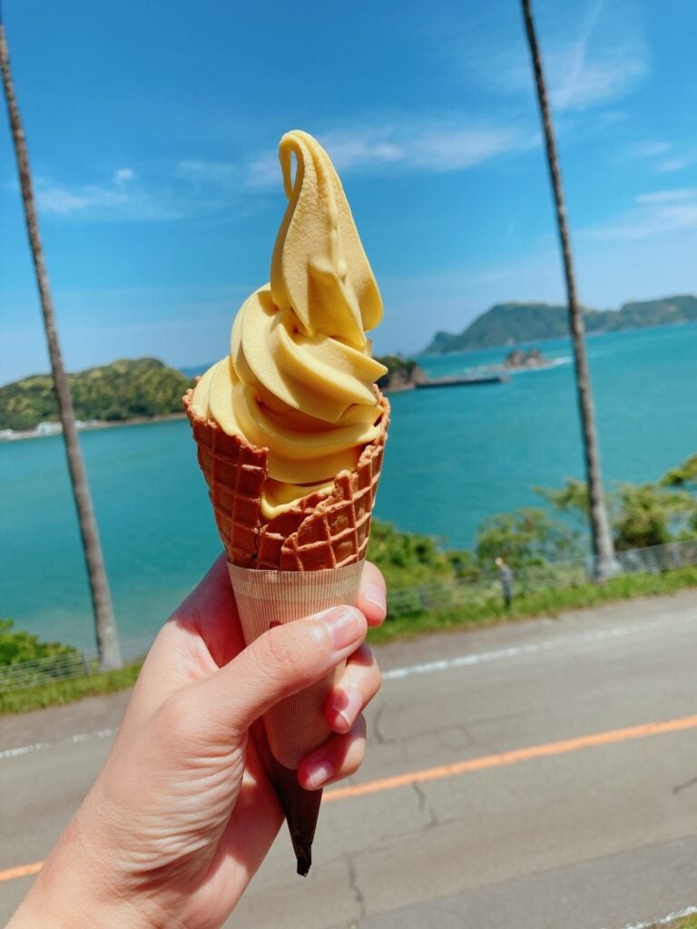 名物のマンゴーソフトクリームです。