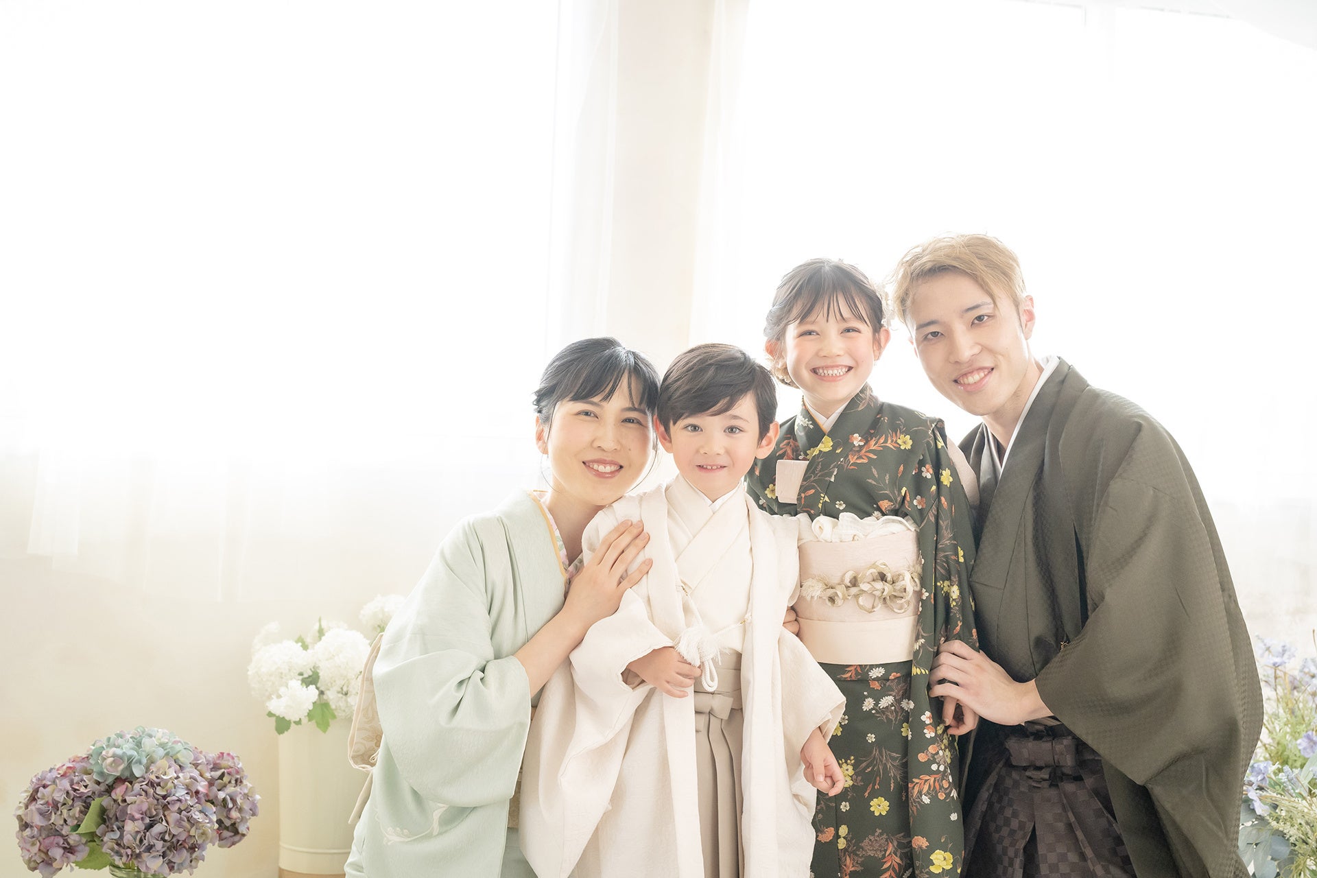 スタジオコフレ_七五三家族和装撮影イメージ
