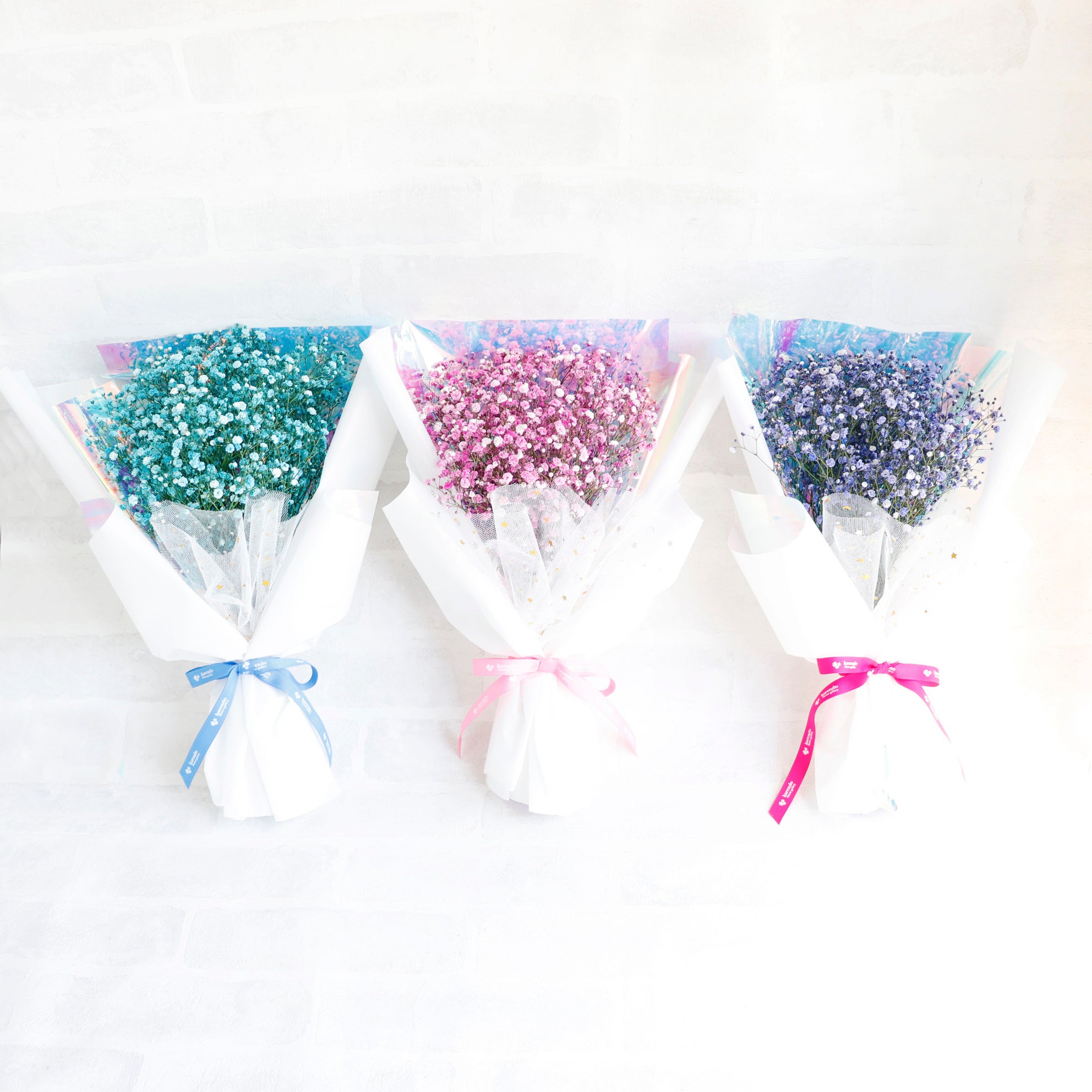 天の川に見立てたかすみ草ブーケM　￥3,850（税込）　