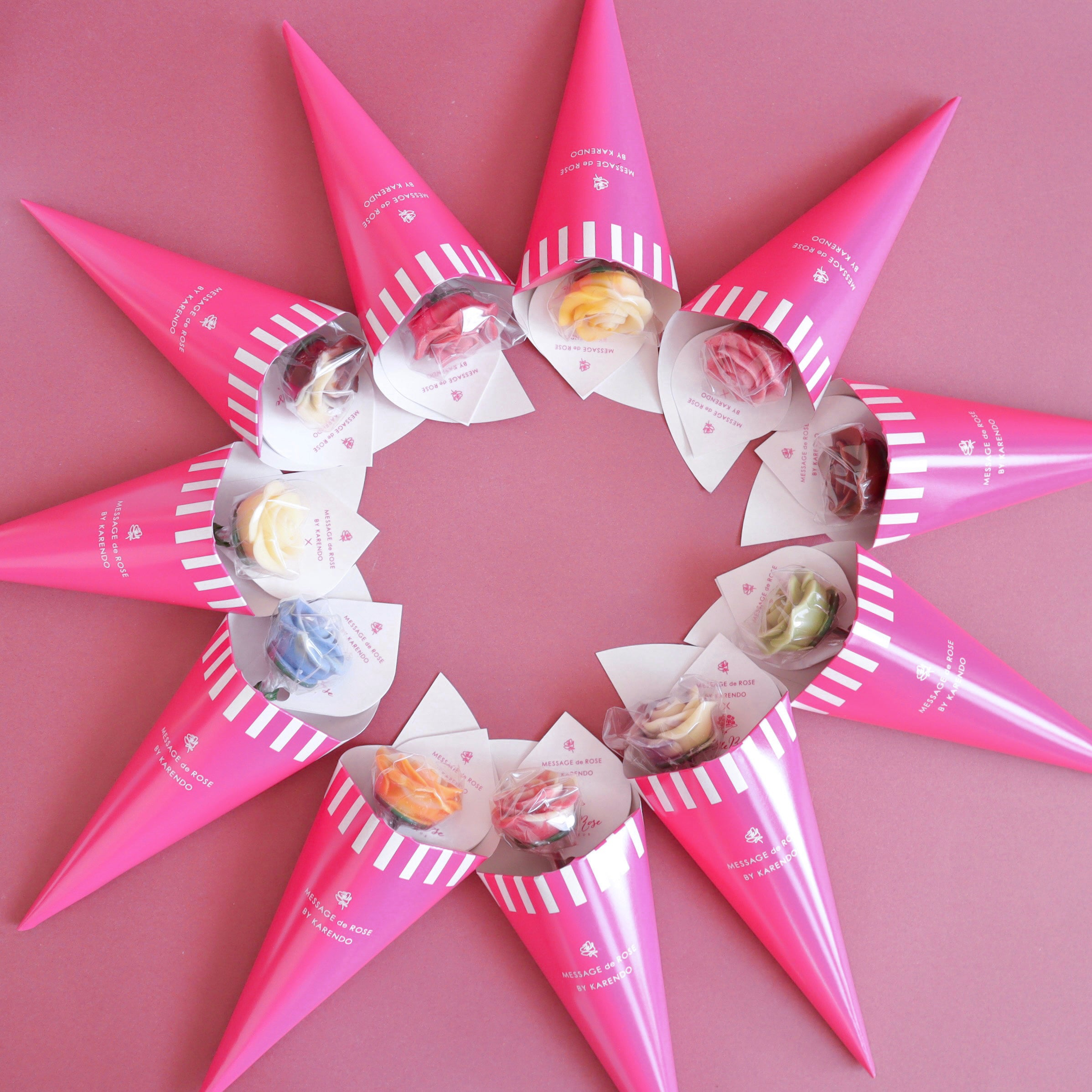 カラフルなお花屋さんのチョコレート